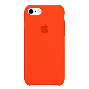 Capa Iphone 7/8 Silicone Case Apple Laranja
