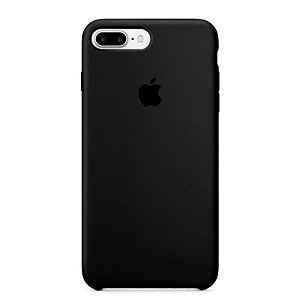 Capa para iPhone 8 Plus e 7 Plus em Silicone Apple Preto