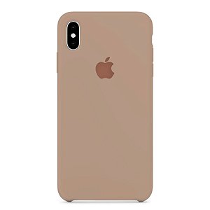 Capa Iphone XS Max Silicone Case Apple Creme