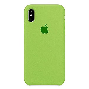 Capa Iphone X Silicone Case Apple Verde