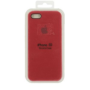 Capa Iphone SE Silicone Case Apple Rose Red