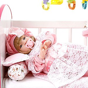 Boneca Bebe Reborn Yasmin Graziela Marrom Bichinhos Cegonha Reborn Dolls  Mais 24 Acessórios 48cm - Chic Outlet - Economize com estilo!