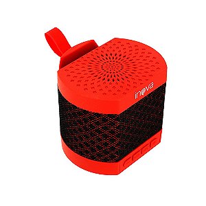 Caixa De Som Bluetooth Alto Falante Vermelha Sem Fio RAD-299Z - Inova