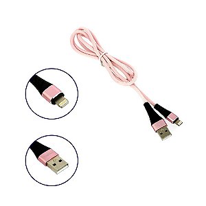 Cabo De Dados Reforçado USB De Iphone Tipo Lightning Rosa CBO-8320 - Inova