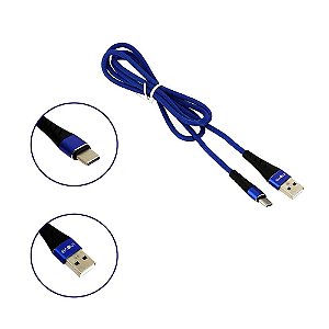 Cabo De Dados Reforçado USB Tipo C Azul CBO-8319 - Inova