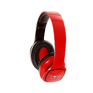 Fone De Ouvido Estéreo Bluetooth Sem Fio FON-8159 - Vermelho - Inova
