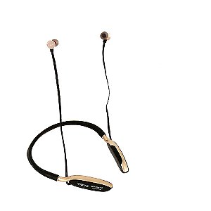 Fone De Ouvido Bluetooth De Pescoço Para Esportes Dourado FON-2091D - Inova