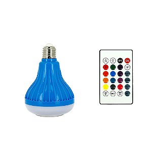 Lâmpada Decorativa Bluetooth Toca Música Com Luz LED RGB Colorido - Azul - RAD-409Z - Inova