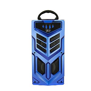 Caixa De Som Portátil Sem Fio Com Microfone - Azul - RAD-8168 - Inova