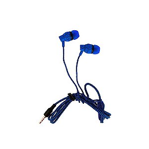Fone De Ouvido Estéreo Intra-Auricular Listrado Azul e Preto FON-2114D - Inova