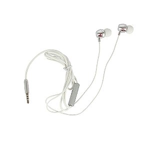 Fone De Ouvido Estilo DJ Intra-auricular Prata Cromado FON-2139D - Inova