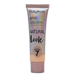 Base Líquida Ruby Rose Cosméticos 29ml Natural Look Cor Bege 07 - HB-8051