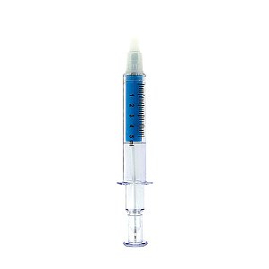 Caneta Seringa e Marca Texto - Azul 5ml - Colorido