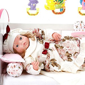 Boneca Bebe Reborn Yasmin Graziela Marrom Bichinhos Cegonha Reborn Dolls  Mais 24 Acessórios 48cm - Chic Outlet - Economize com estilo!