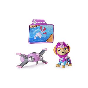 Patrulha Canina Paw Patrol Ilumine A  Figura Skye Com Jato Missão Paw Patrol