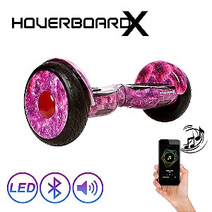 Hoverboardx Skate Elétrico 10" Aurora Lilás Barato Bluetooth