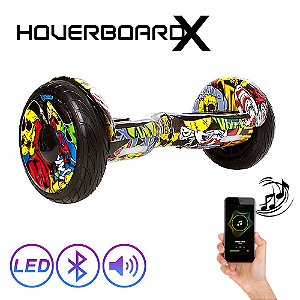 Hoverboard Skate Elétrico 10" Hip Hop Barato Led Bluetooth
