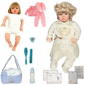 Boneca Bebê Reborn Realista Isabela Caqui Cegonha Dolls