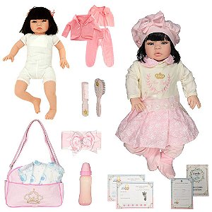 Boneca Infantil Com Roupa de Xodo Bege Realista - Chic Outlet