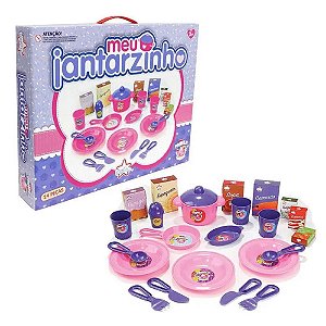 Meu Jantarzinho Brinquedo Infantil de Cozinha Rosa Big Star