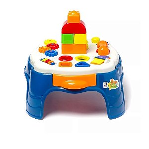 Brinquedo Infantil Mesa Didática Azul Menino 1950 Cotiplás