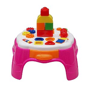 Brinquedo Infantil Mesa Didática Rosa Menina 2049 Cotiplás