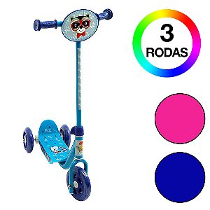 Brinquedo Infantil Patinete 3 Rodas Groovy Azul Bel Fix