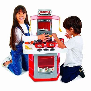 Brinquedo Infantil Cozinha 4.0 Pia Sai Água e Fogão BigStar
