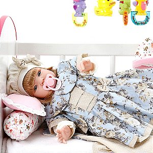 Boneca Bebe Reborn Chloe Floral Cegonha Reborn Dolls