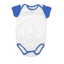 Body Infantil Branco Tam 01 Ano manga azul