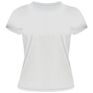 Camisa Baby Look Poliéster Branca TAM (GG) 10 UND