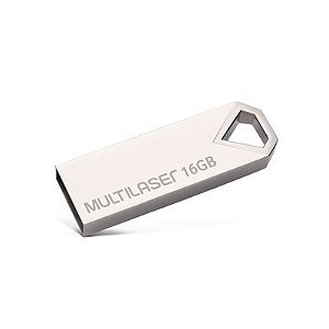 Pen drive Multilaser Diamond 16GB USB 2.0 Metálico