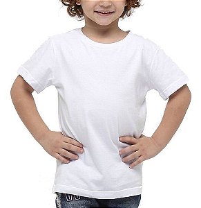 CAMISA INFANTIL  POLIESTER BRANCA  2 ANOS