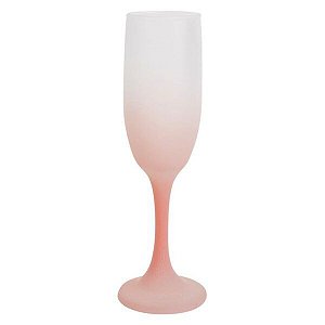 TAÇA VIDRO PARA CHAMPANHE JATEADA ROSA 183 ML