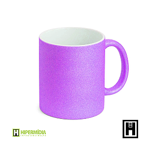 Caneca Glitter Lilas p/ sublimação