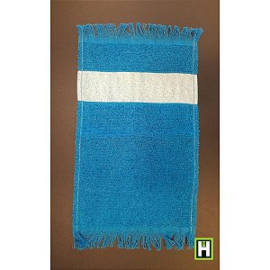 Toalha de Mão 23cm x 33cm c/ Franja na Cor Azul para Sublimação