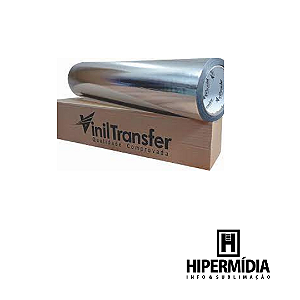 Filme De Recorte - Metalizado Prata - Vinil Transfer - Themocolante - 1m X 48cm - VINIL TRANSFER