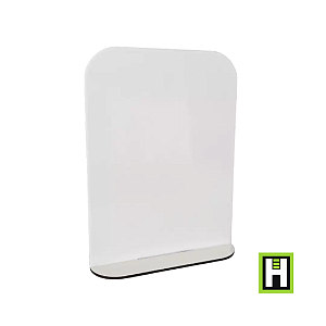 Placa Acrilico 15x20 Branco C/ Base MDF