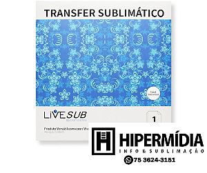 Transfer Sublimático Live Craft - Floral Retro Azul 30,5x30,5 - 1 folha