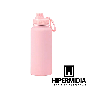 Garrafa Inox Térmica Polida Rosa Bebe ML-6226 900ml