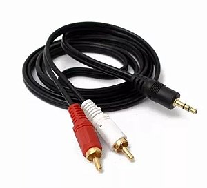 Cabo P2 Macho p/ 2 RCA Macho 1,5 Metros