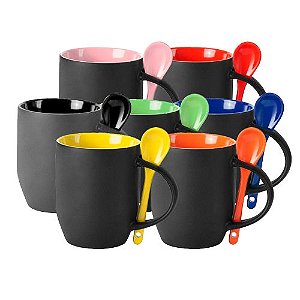 Caneca Mágica com Colher para Sublimação