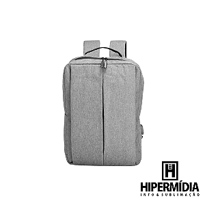 Mochila de Poliéster Cinza 21 Litros