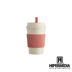 Copo Fibra de Trigo 450ml Vermelho
