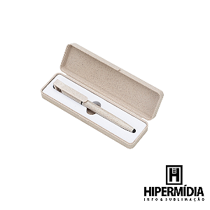 Kit Estojo + Caneta Fibra de Bambu