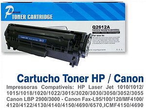 Toner masterprint HP 12A  Preto - Q2612AF compativel