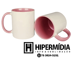 Caneca Alça/Interior Rosa