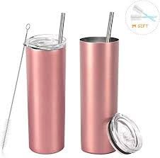 Copo Inox com Tampa e Canudo 600ml Rosa Perolado - Live