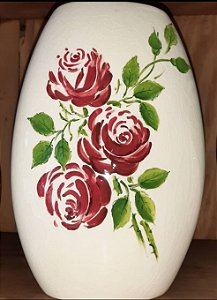 Vaso de cerâmica pintado a mão