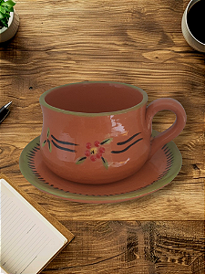 Jogo de 4 xícaras de café com pires